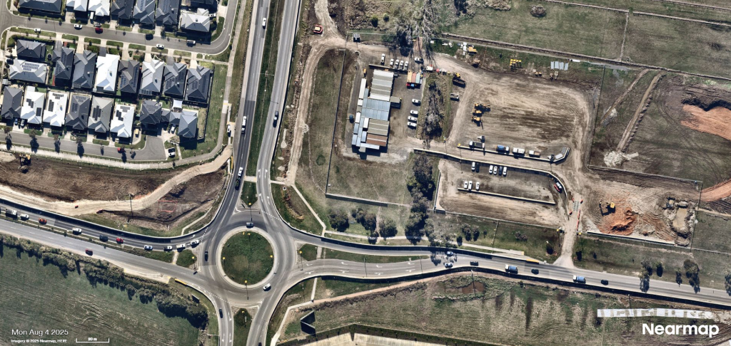 Whelans Ausco Modular site set up aerial photo