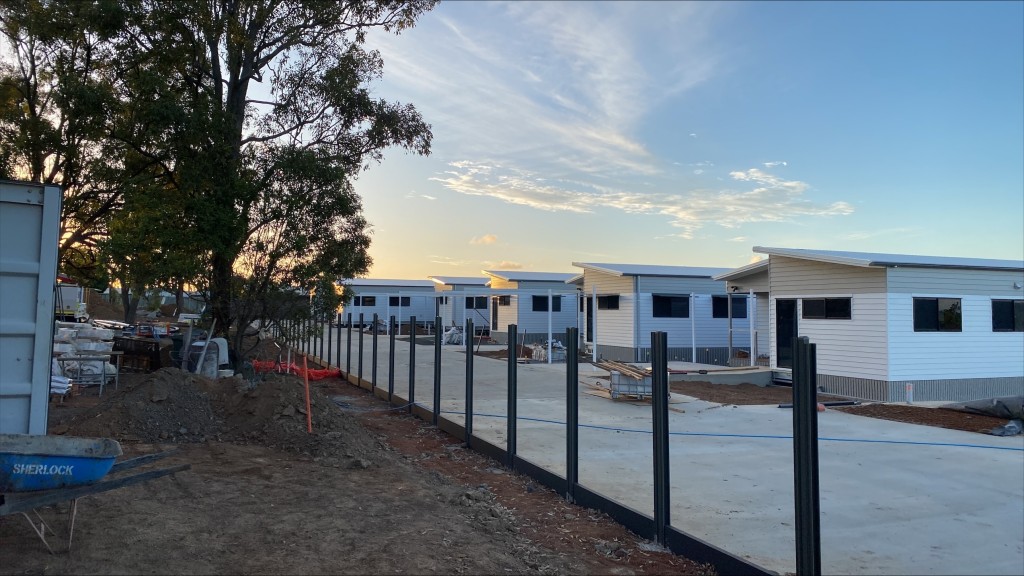 Ausco's modular houses lined up in Avoca QLD