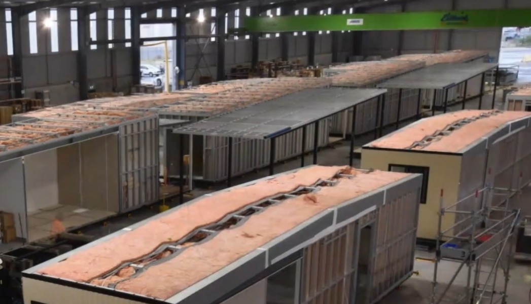 Timelapse image of modules in the Perth Factory
