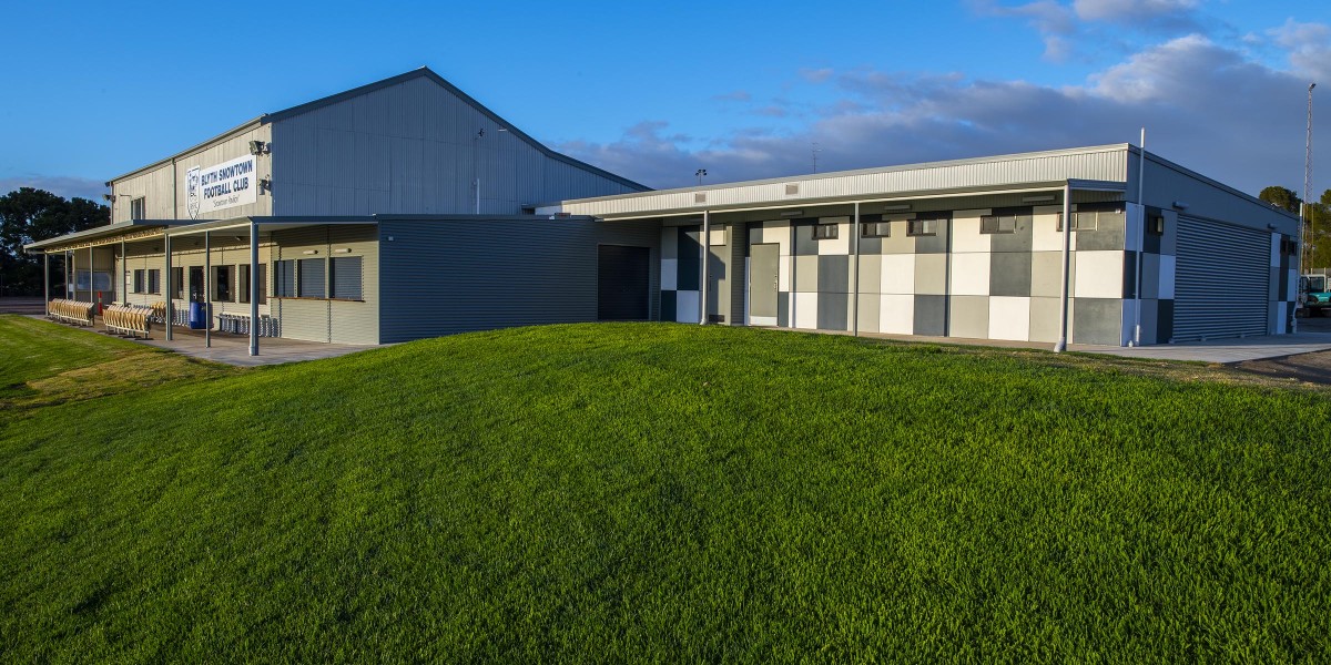 Football Club and Public Toilets on Lawn Facing Sports Grounds