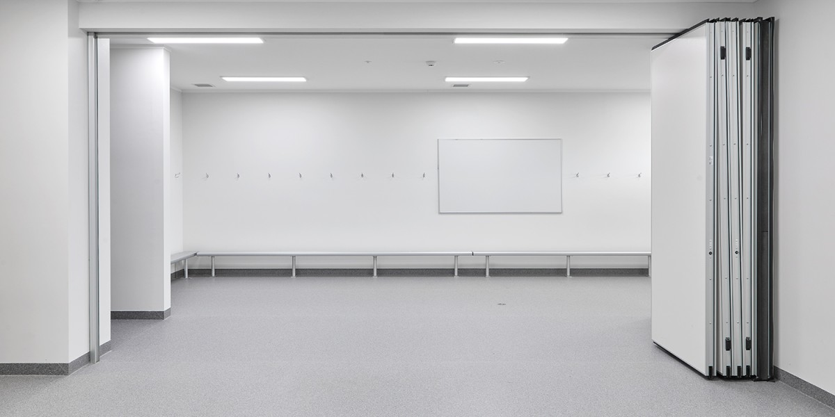 Sports Change Room with Bench Seating and Bifold Door