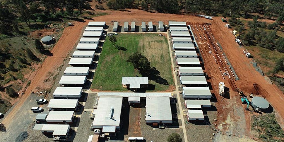 Aerial view of the camp