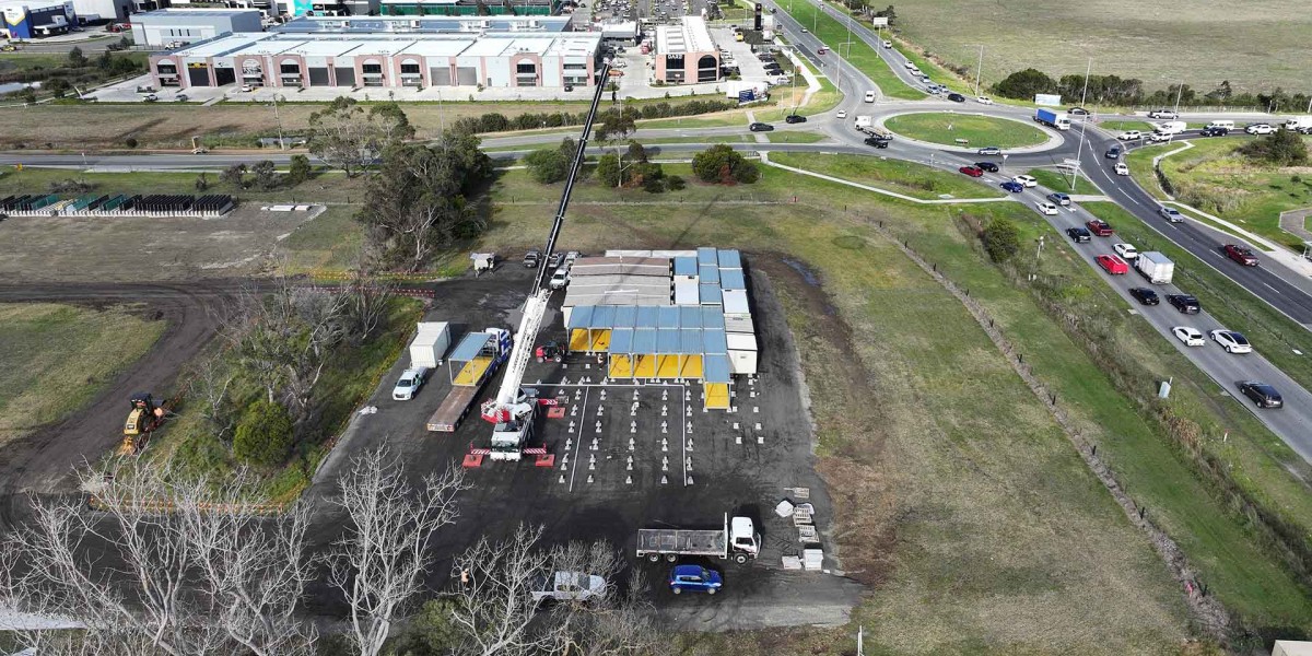 Ausco Modular site set up for Whelans Group