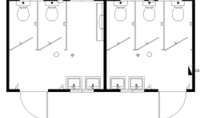 Ausco 6x3m Male and Female Toilet