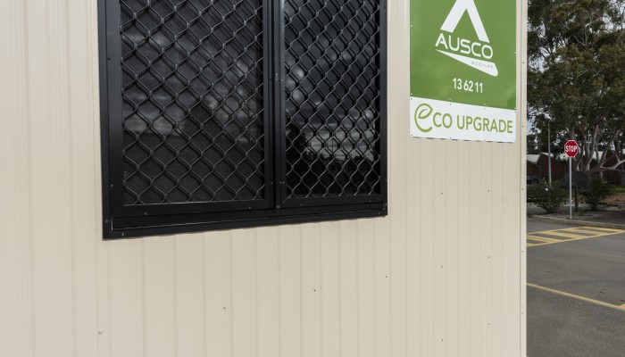 Windows are tinted or come with blinds to reduce internal temperature