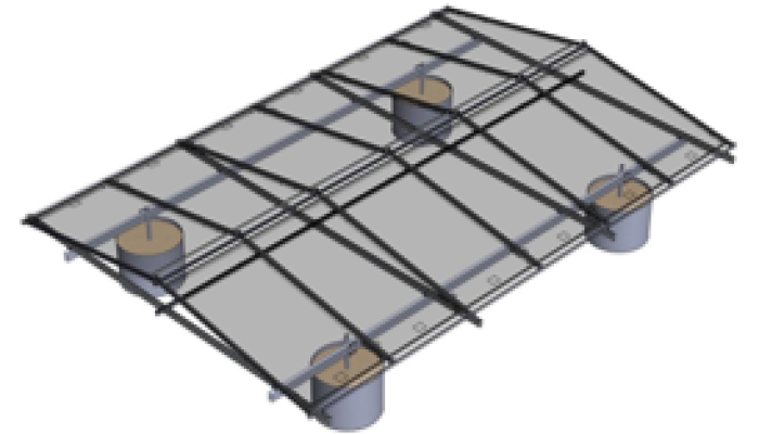 Ground mounted hireable solar panels with Ausco