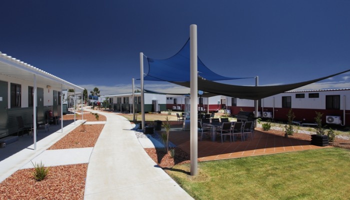 BBQ area at the Stayover Village in Chinchilla