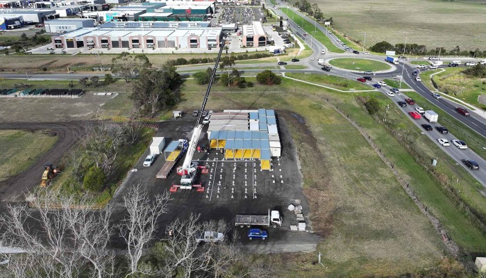Ausco Modular site set up for Whelans Group