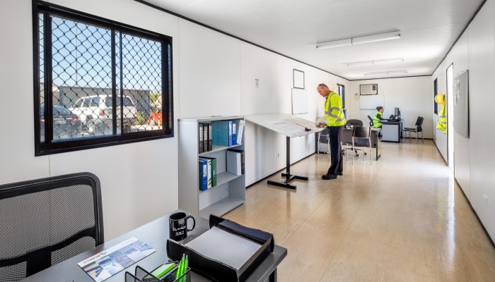 Interior of Ausco 12 x3 office