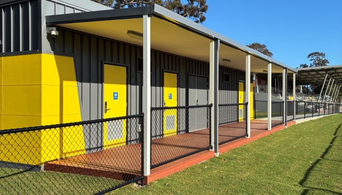 City of Kalamunda changerooms supplied by Ausco Modular