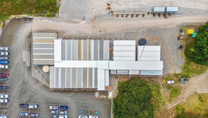 Ausco Modular site set up aerial photo