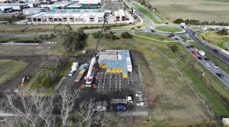 Ausco Modular site set up for Whelans Group