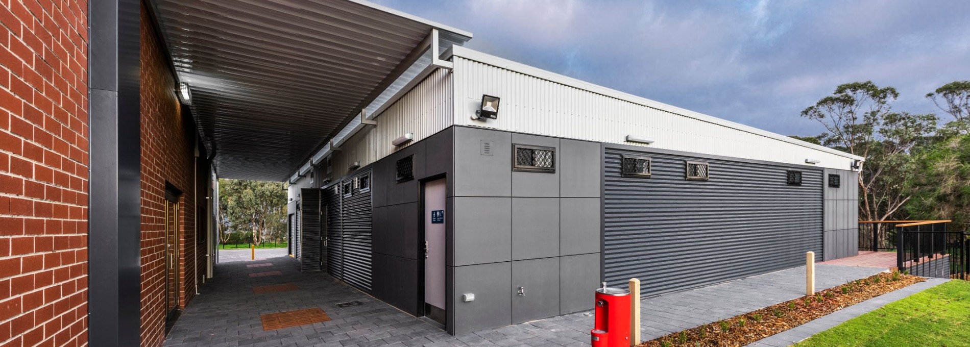 Exterior of Sports Club Change Rooms