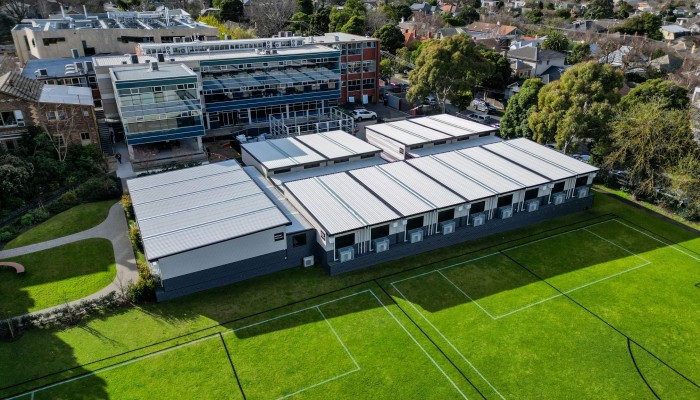 Demountable classrooms at Girls' School in Melbourne