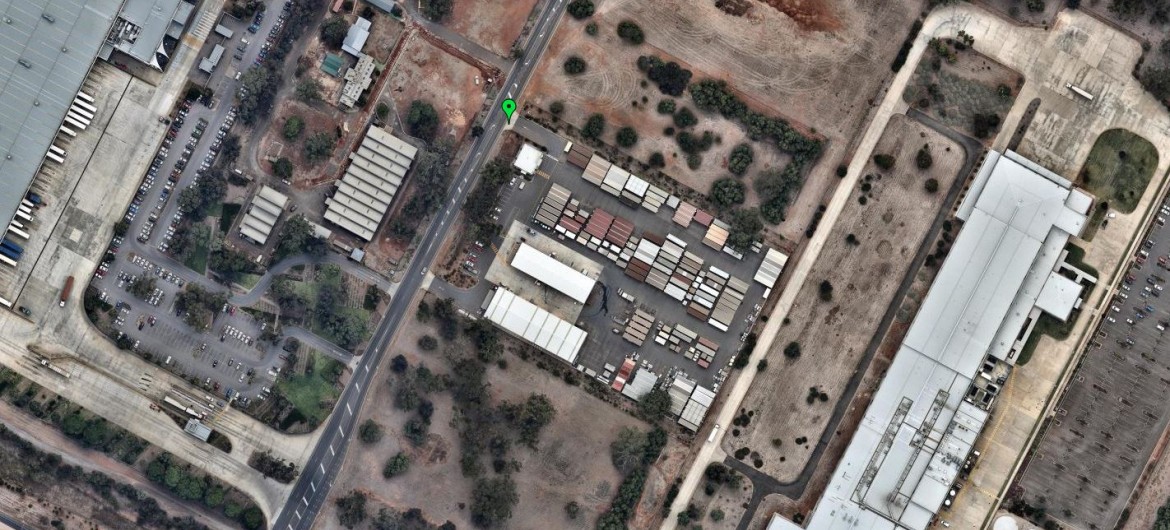 Bird's Eye View of Ausco Hire Yard in Adelaide