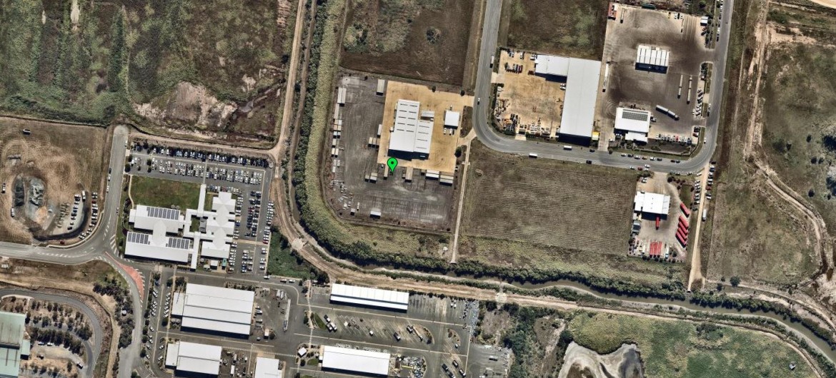 Bird's Eye View of Ausco Hire Yard in Mackay