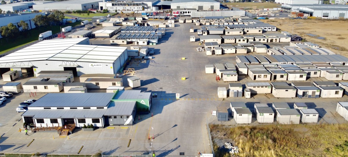 Exterior of Ausco Hire Yard in Melbourne