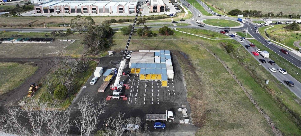 Ausco Modular site set up for Whelans Group
