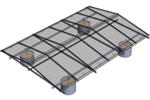 Ground mounted hireable solar panels with Ausco