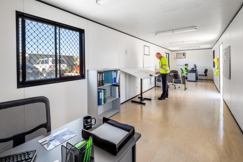 Interior of Ausco 12 x3 office